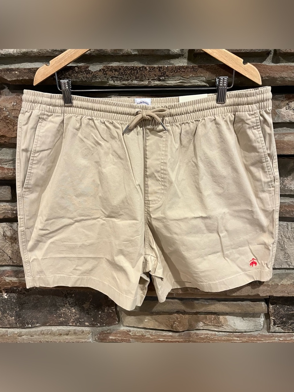 Brooks Brothers The Friday Short Classic Tan Stretch Cotton Drawstring Shorts